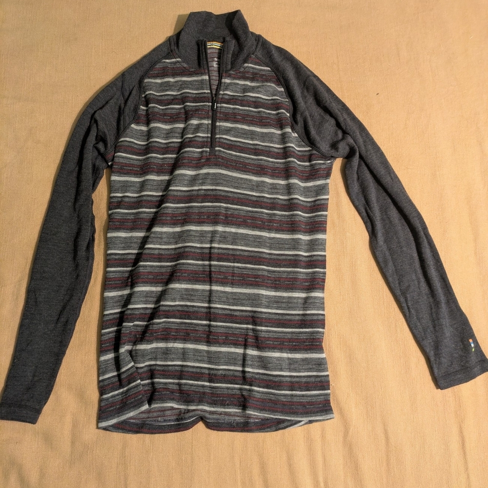 Smartwool Mens Medium Striped Pullover - image 1
